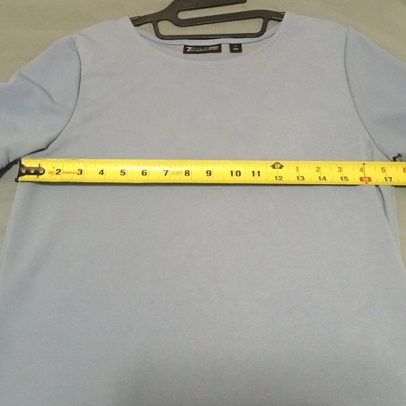 Baby Blue Top with Bell Layered Sleeves - Picture 4 of 5